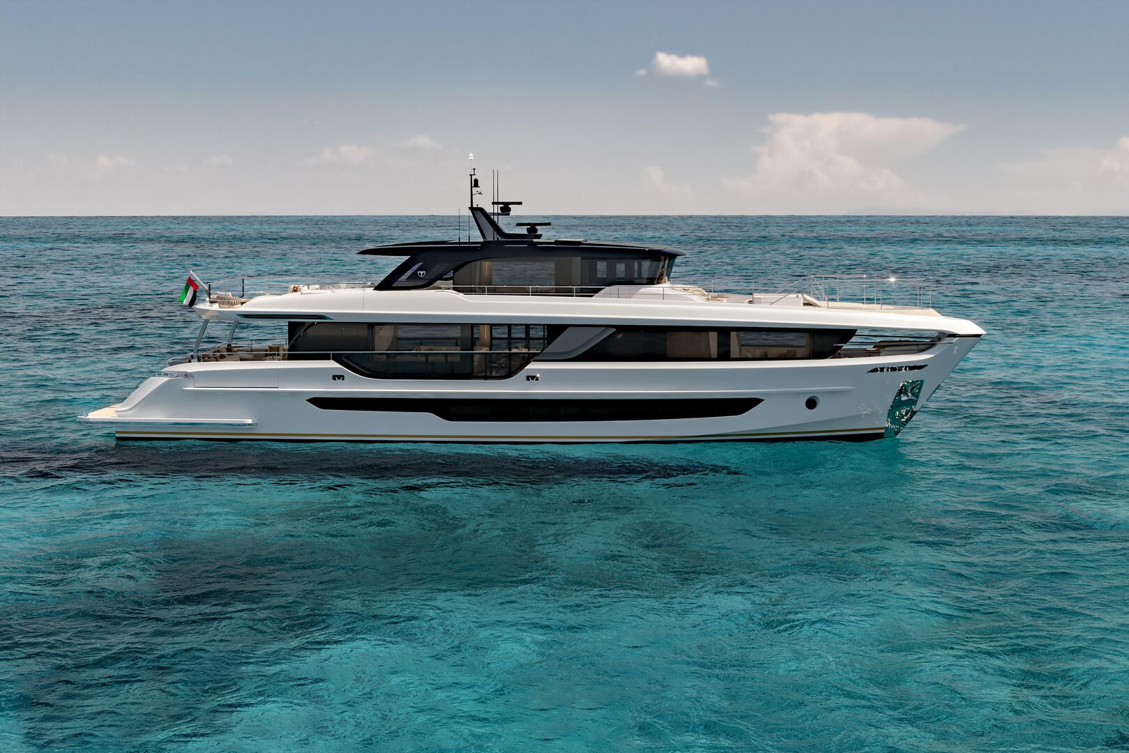 Gulf Craft unveils new in-build 32m Majesty 100 Terrace yacht with Phathom Studio